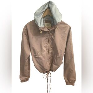 Ashley by 26 Cropped Jacket Mauve Lightweight Lined Workout Size Large